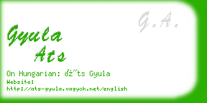 gyula ats business card